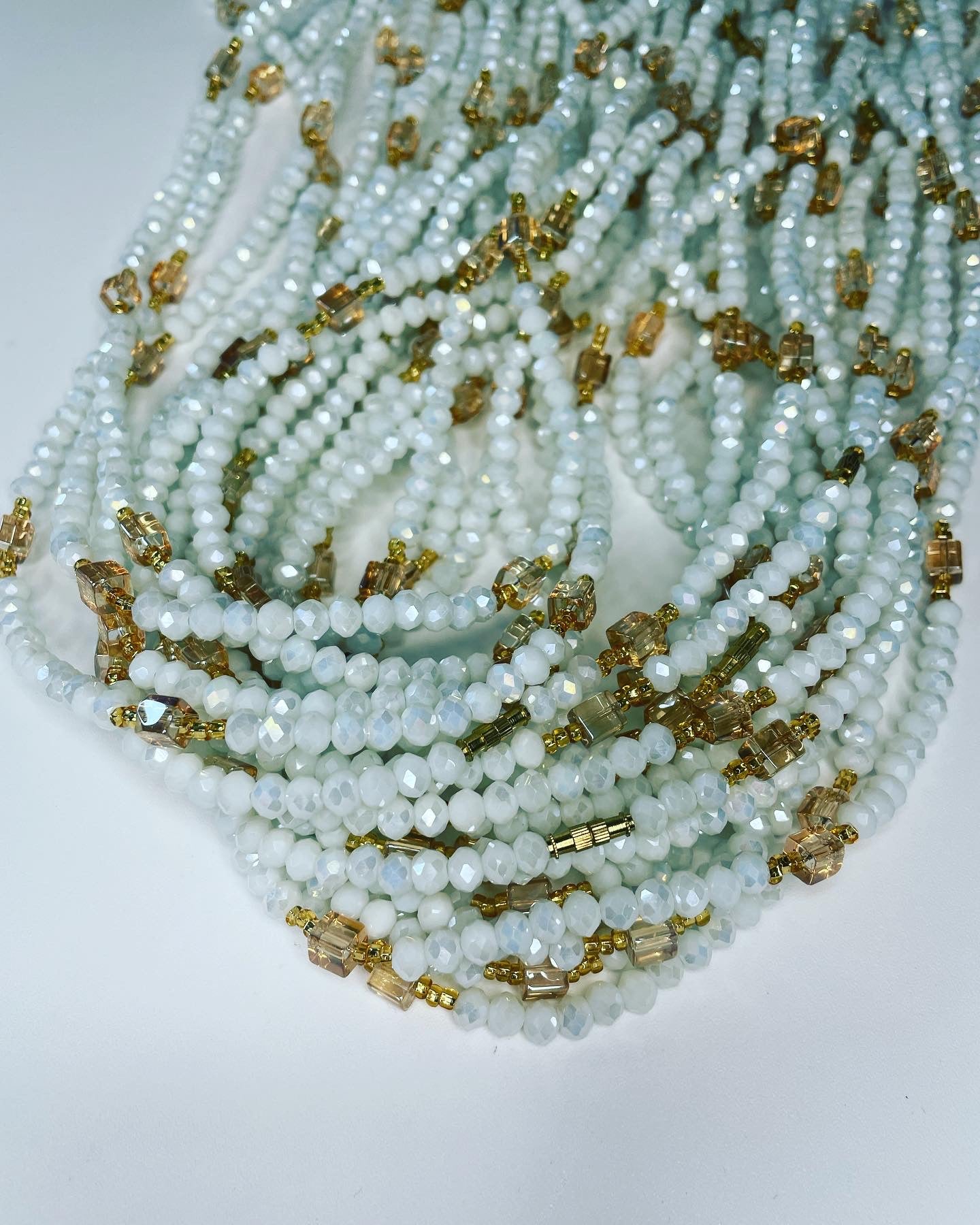 Fafa Crystals Twist Clasp Waist Beads